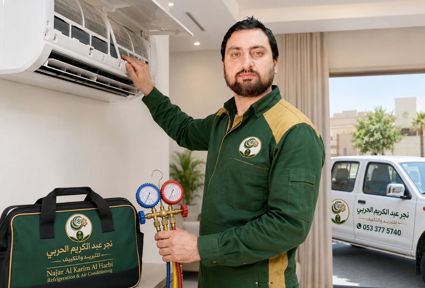 Indoor AC installation